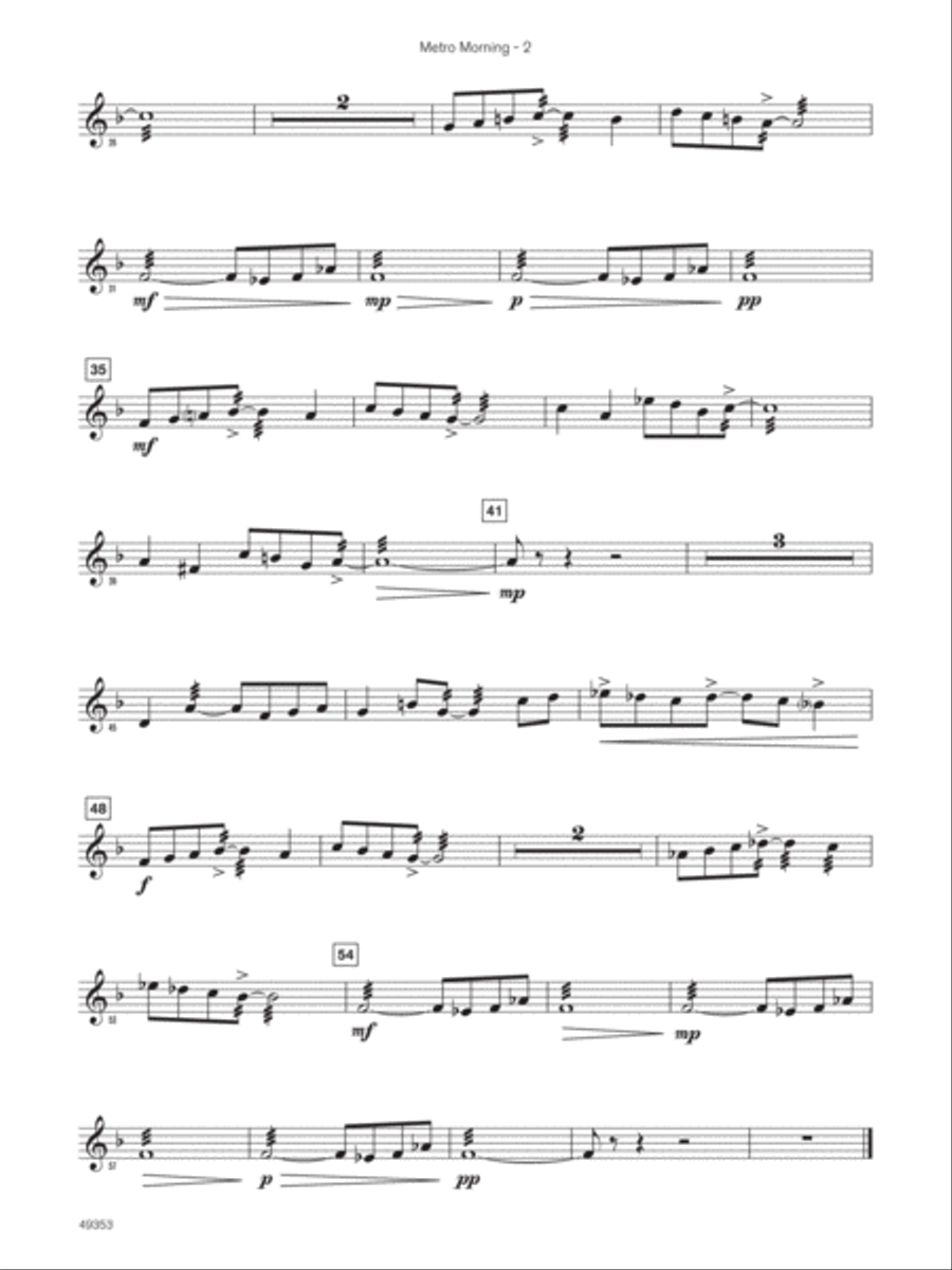 Metro Morning (Sound Innovations Soloist, Mallets) Small Ensemble scores gallery preview page 3