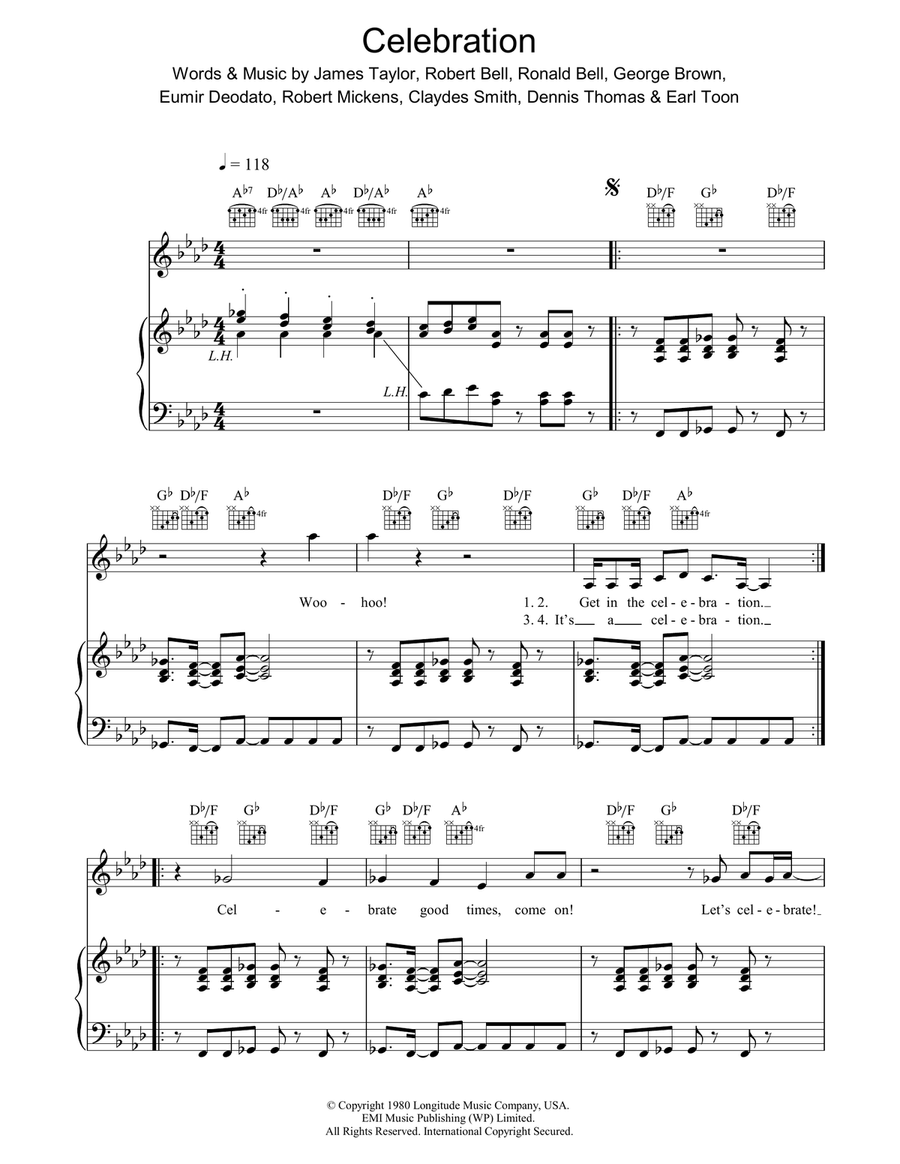 Celebration Celebration Acoustic Guitar scores gallery preview page 1