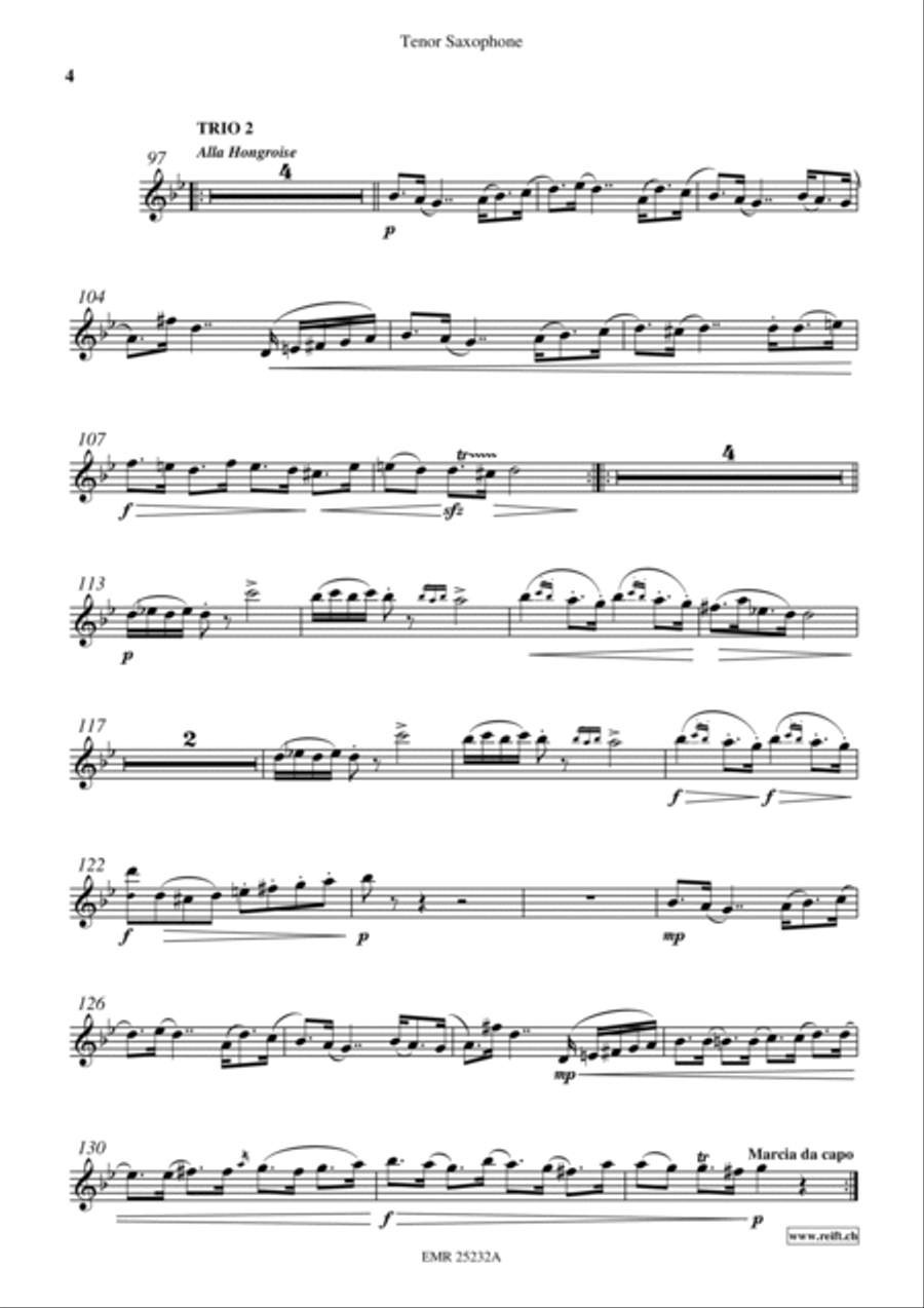 2 Marches Tenor Saxophone scores gallery preview page 5