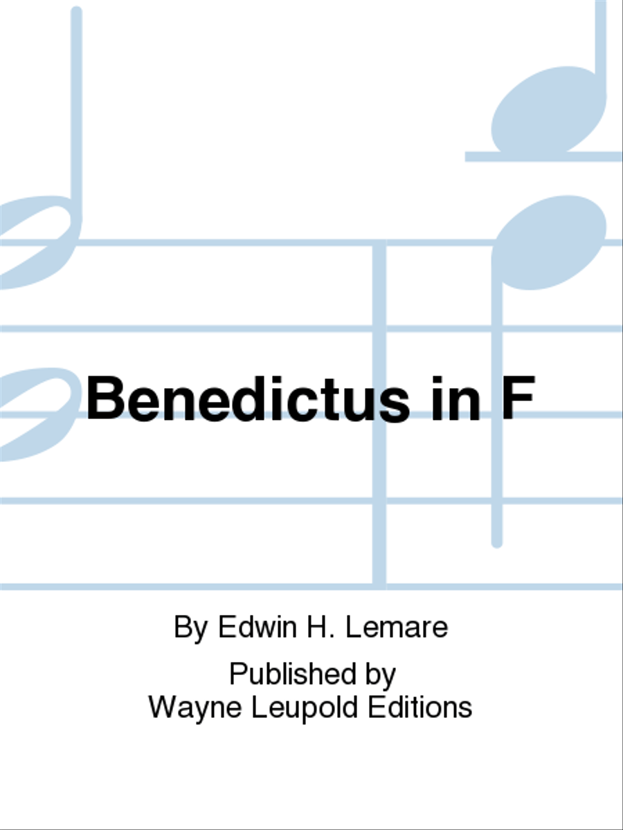 Benedictus in F 4-Part scores gallery preview page 1