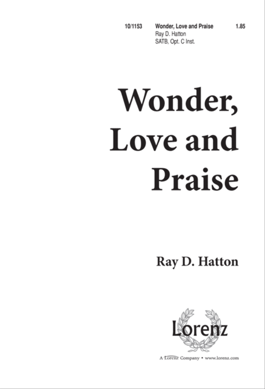 Wonder, Love, and Praise 4-Part scores gallery preview page 1