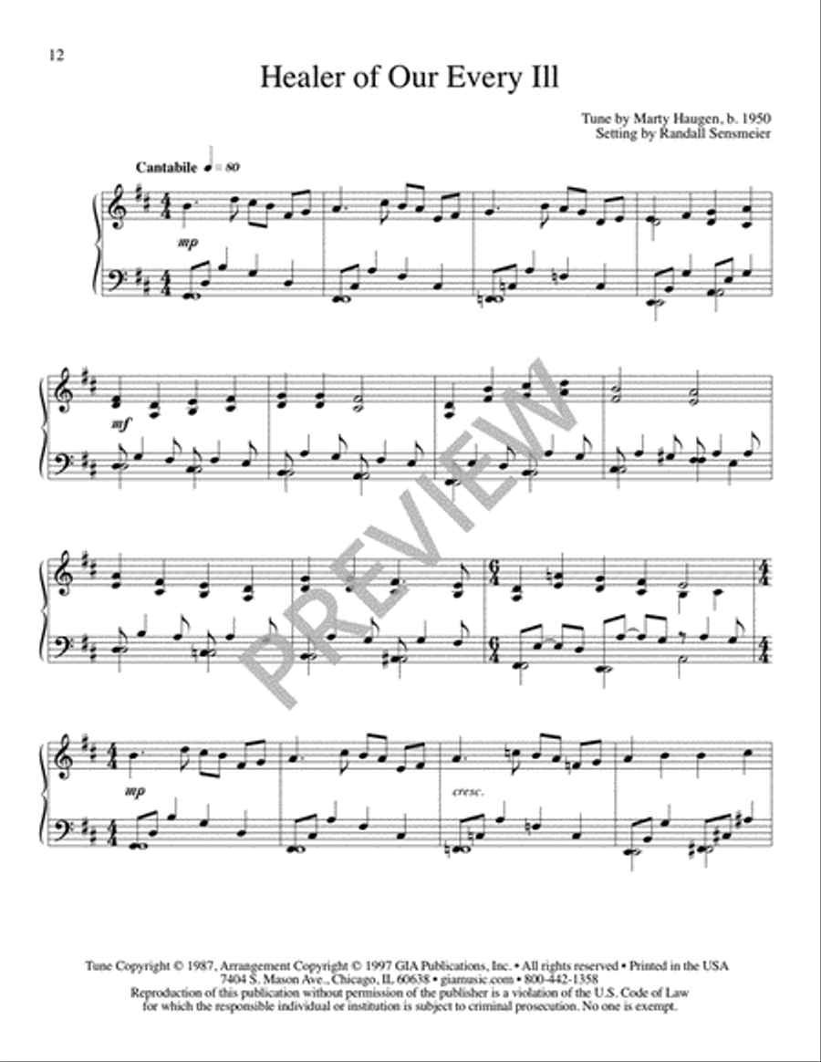 Ten Piano Essays on Tunes of Marty Haugen Piano Solo scores gallery preview page 14