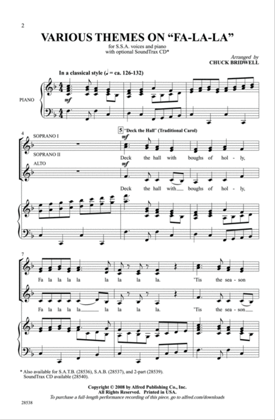 Various Themes on Fa-La-La Women's Choir scores gallery preview page 2