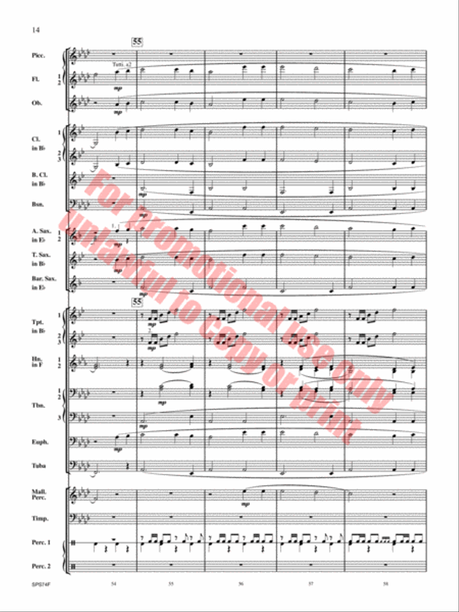 Courage of the Cossacks Concert Band scores gallery preview page 15