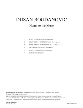 Book cover for Hymn to the Muse