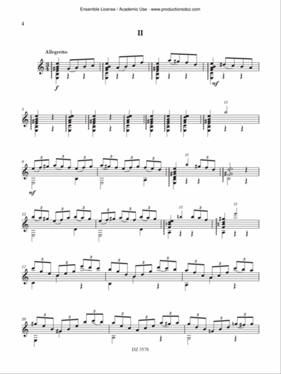 4 Impromptus Classical Guitar scores gallery preview page 4