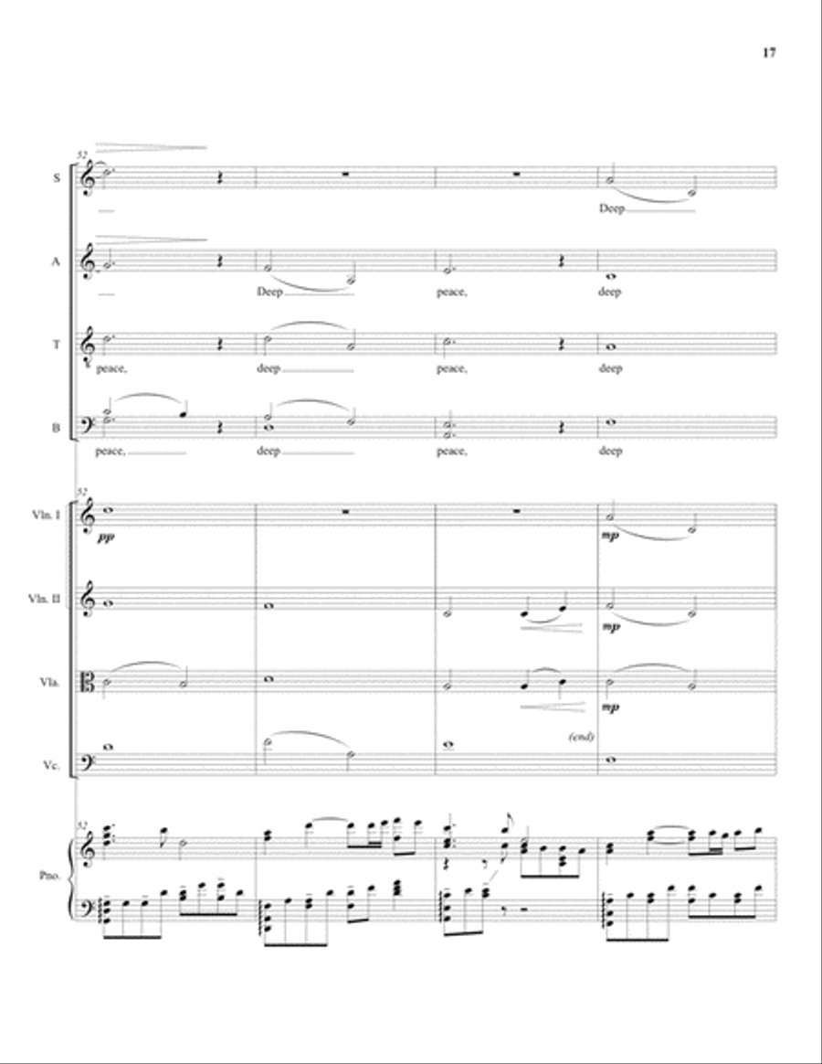 Deep Peace - Full Score and Parts Cello scores gallery preview page 18
