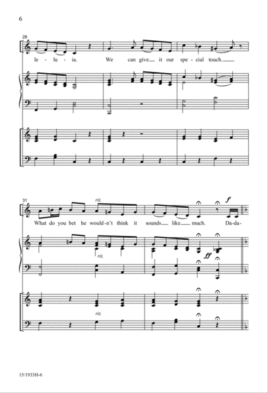 Classical Boomwhackers Unison Choir scores gallery preview page 6