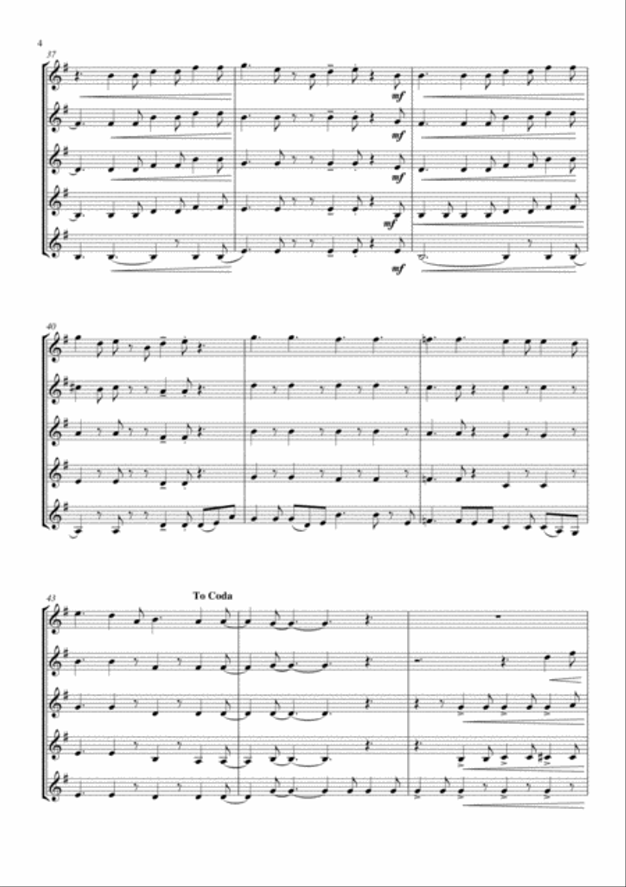 It's Still Rock And Roll To Me Woodwind Ensemble scores gallery preview page 5