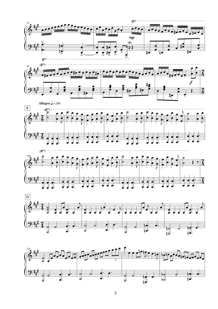 Rondo Alla Turca (Jazz Arrangement) Piano Solo scores gallery preview page 5