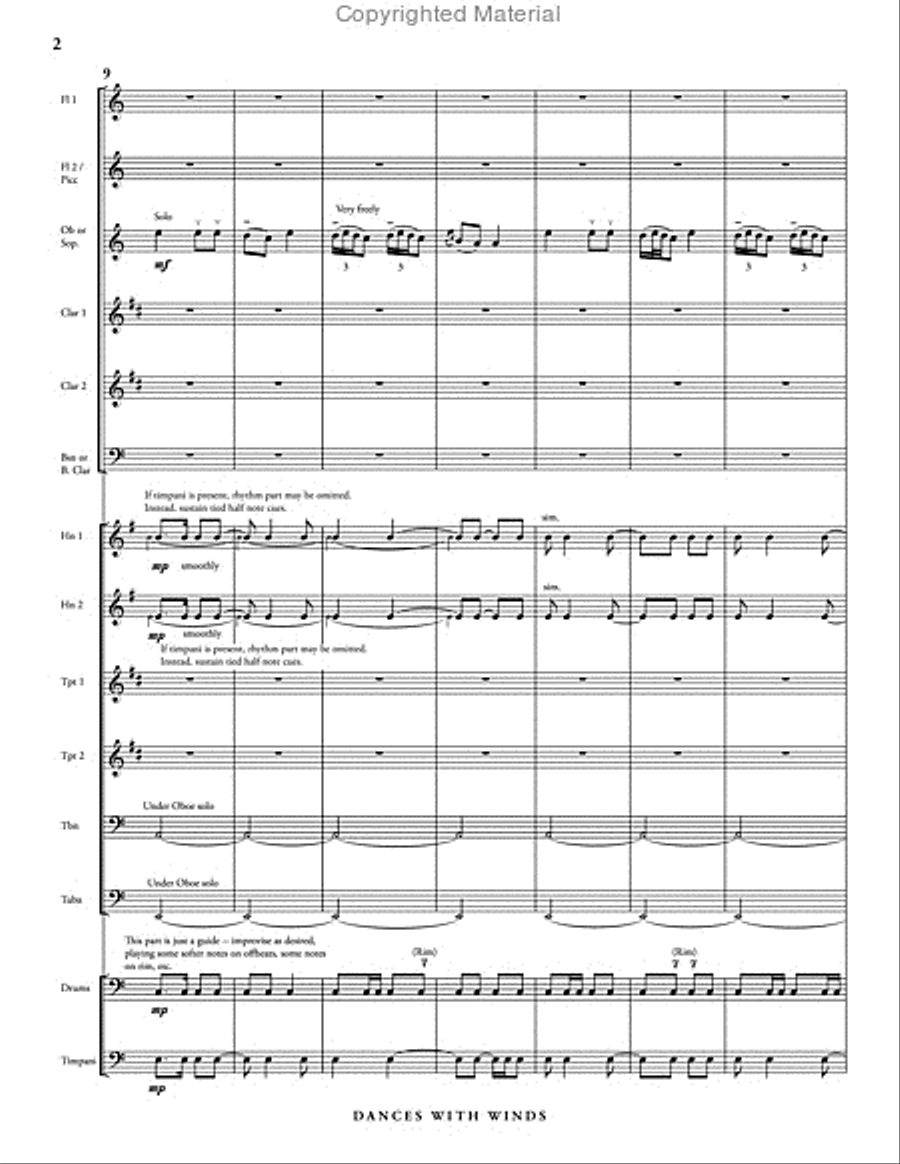 Dances with Winds Concert Band scores gallery preview page 3