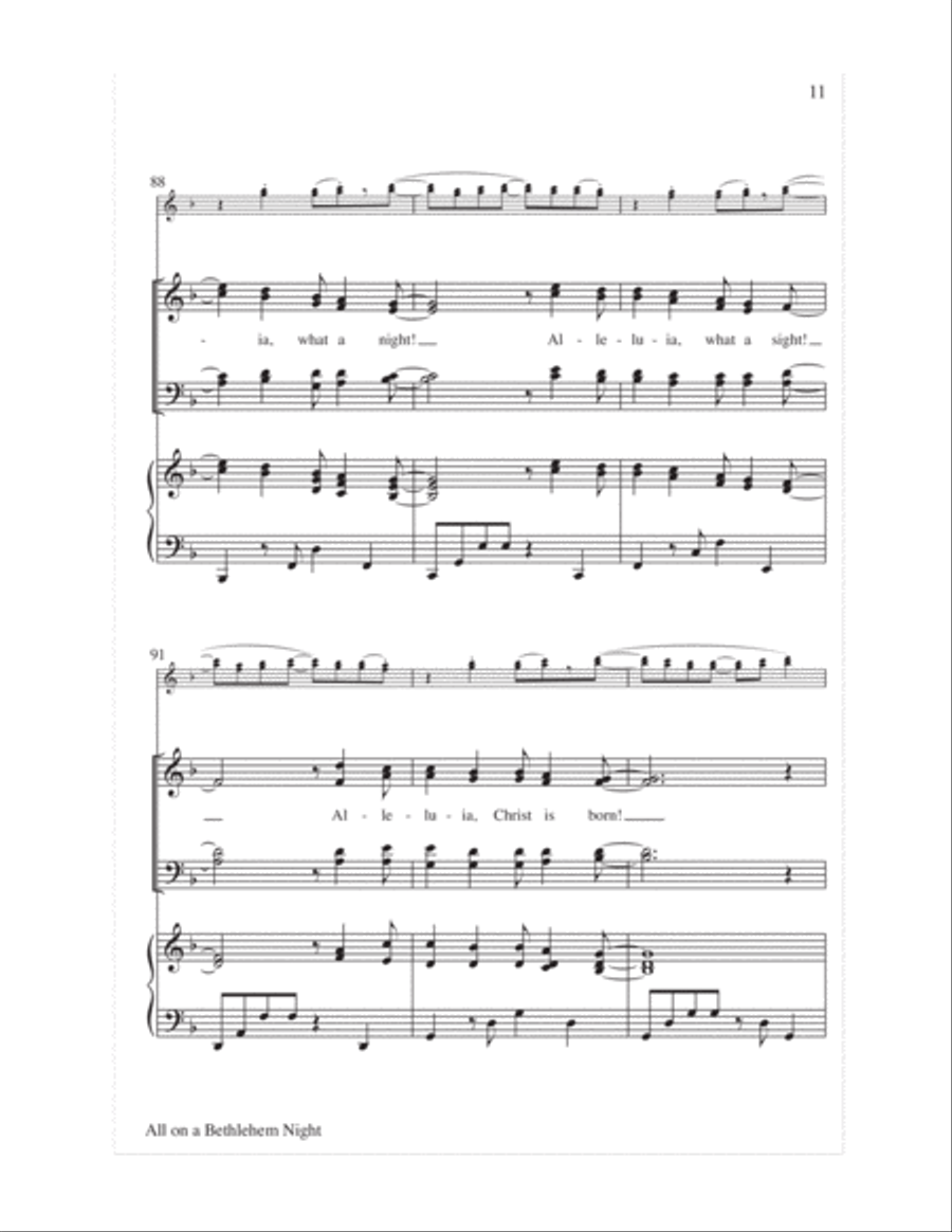 All on a Bethlehem Night 4-Part scores gallery preview page 12
