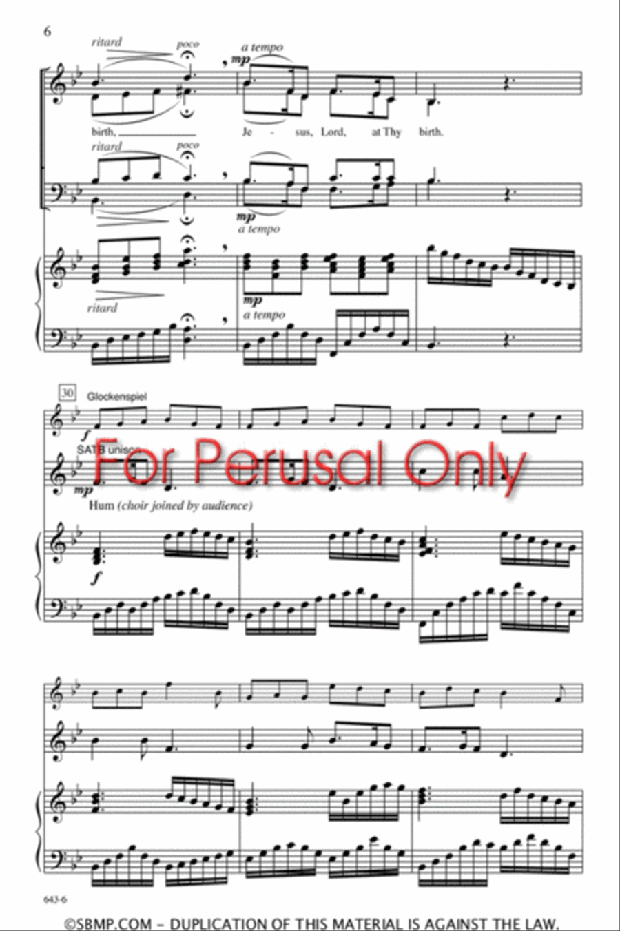 Silent Night - SATB Octavo 4-Part scores gallery preview page 5