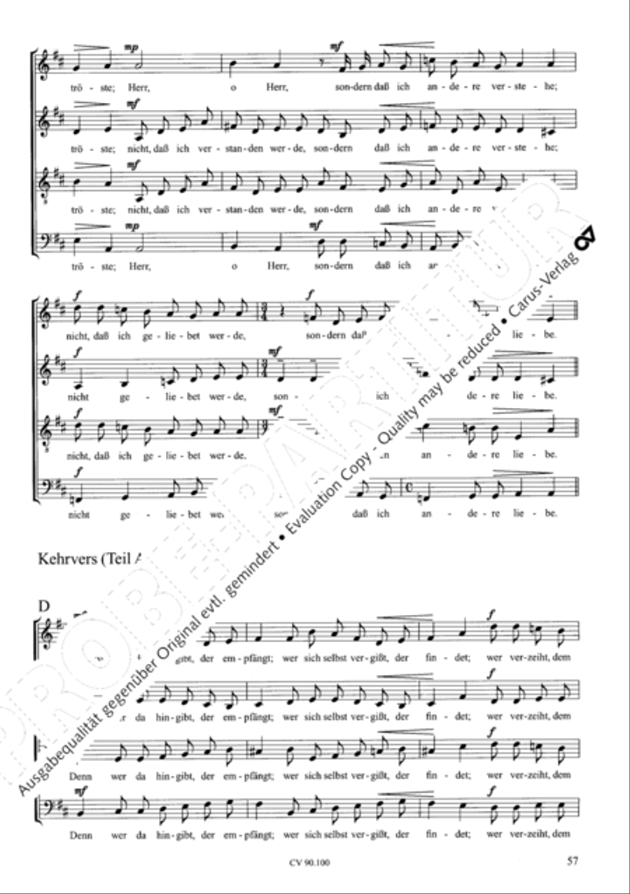 Chorsatze zum Evangelischen Gesangbuch Choir scores gallery preview page 62