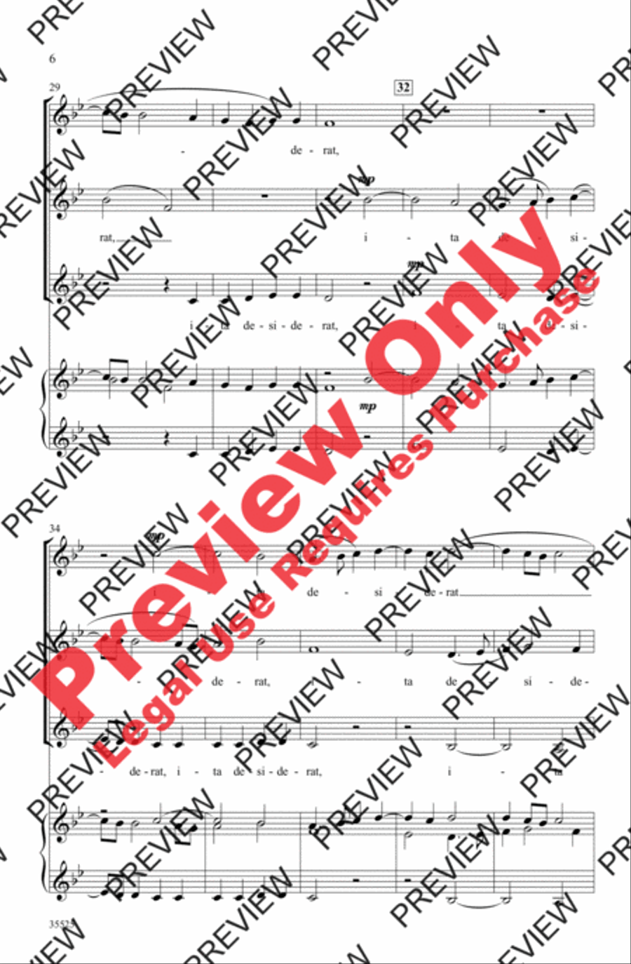 Sicut Cervus Women's Choir scores gallery preview page 6