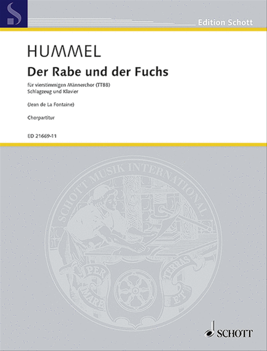 Der Rabe Und Der Fuchs Choral Score Ttbb/piano/perc TTBB scores gallery preview page 1