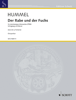 Der Rabe Und Der Fuchs Choral Score Ttbb/piano/perc