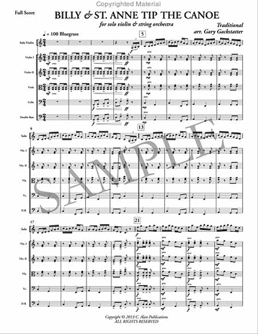 Billy & St. Anne Tip the Canoe Orchestra scores gallery preview page 2