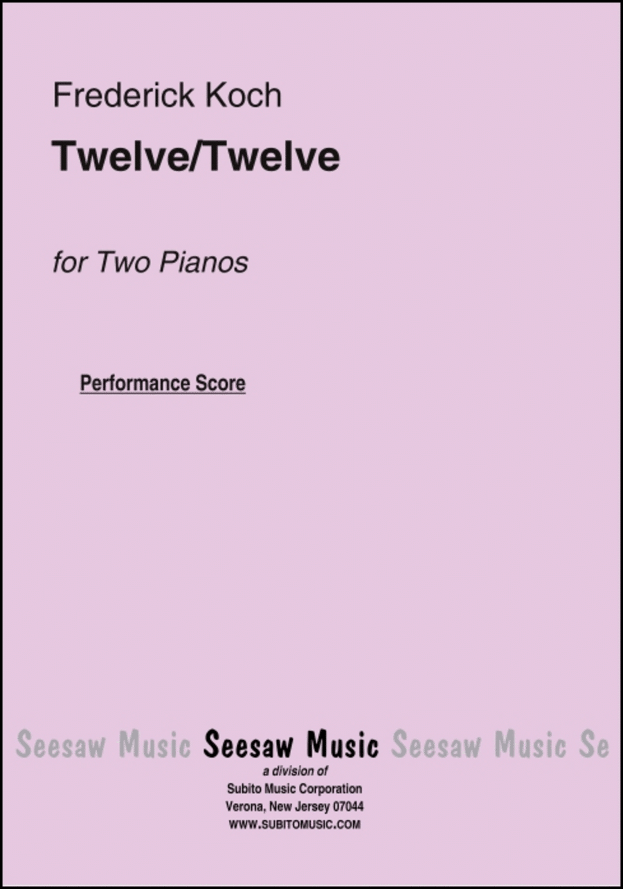 Twelve/Twelve 2 Pianos, 4-Hands scores gallery preview page 1