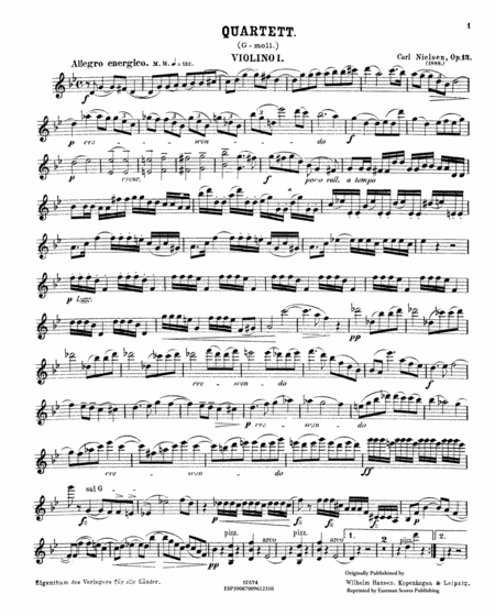 Quartett (G-moll) fur 2 Violinen, Viola und Violoncell, Op. 13