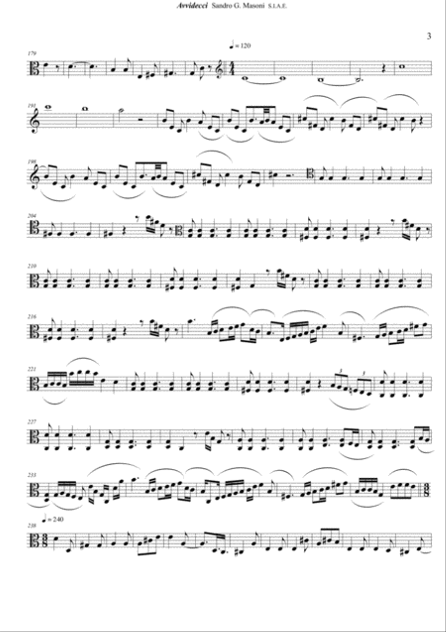 Avvidecci (Viola part) Avvidecci (Viola part) String Quartet scores gallery preview page 3