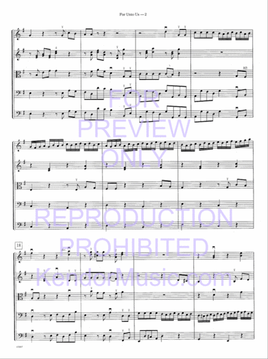 For Unto Us (from Messiah) String Orchestra scores gallery preview page 5