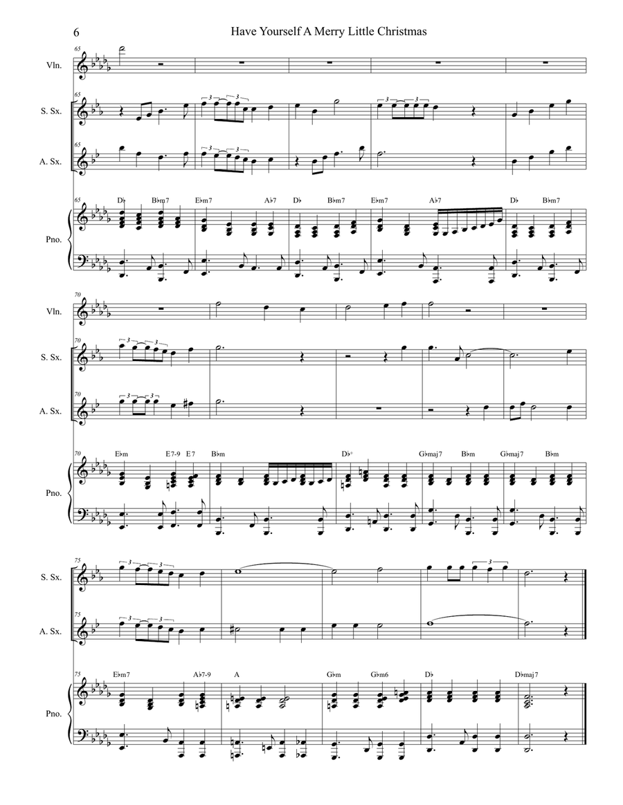 Have Yourself A Merry Little Christmas from MEET ME IN ST. LOUIS Woodwind Duet scores gallery preview page 6