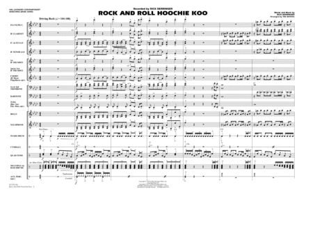 Rock And Roll Hoochie Koo - Full Score