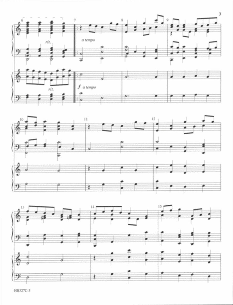 Wake, Awake - full score (handbells and handchimes) Handbell Choir scores gallery preview page 3