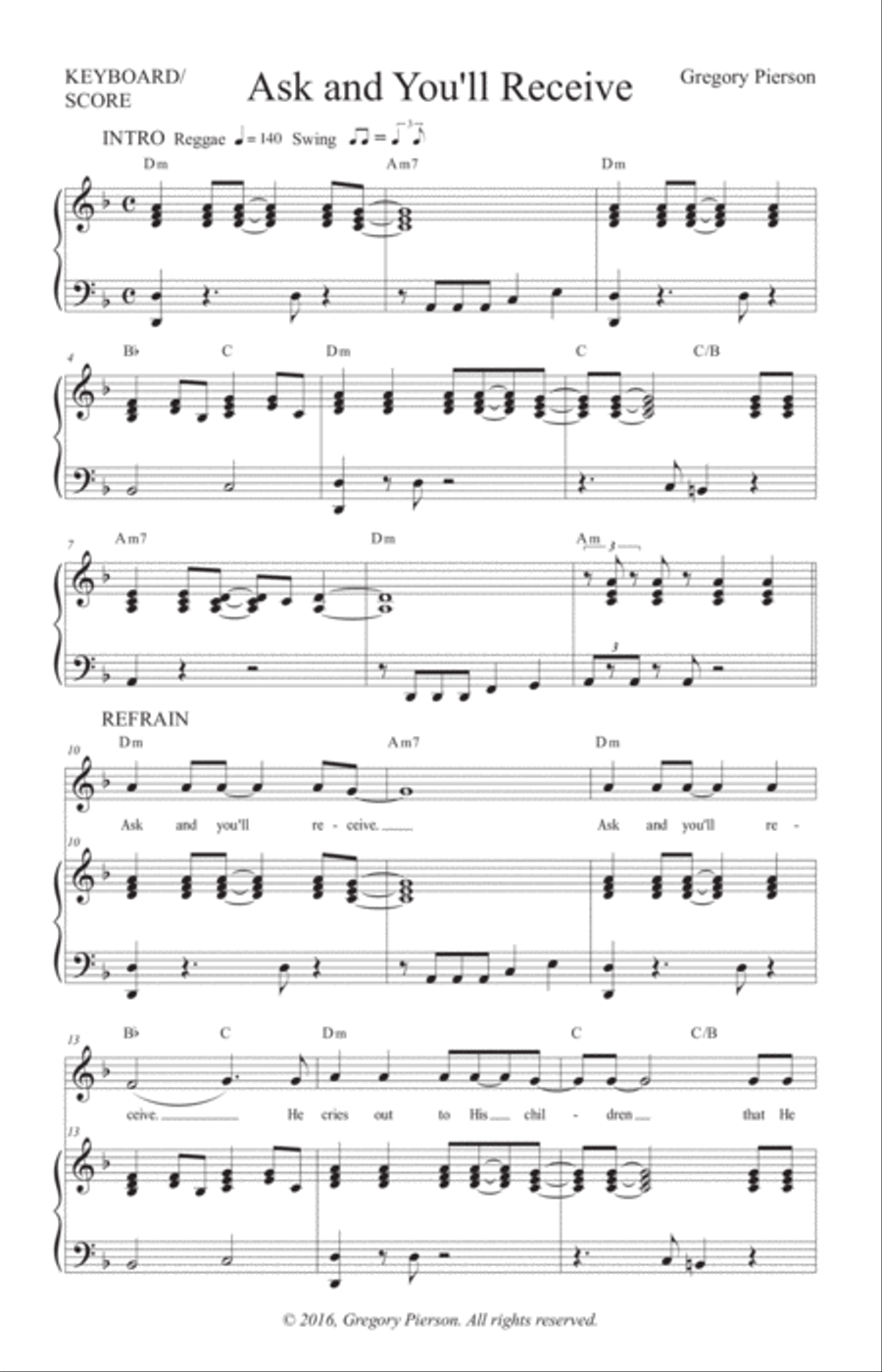 Ask and You'll Receive Ask and You'll Receive 4-Part scores gallery preview page 2