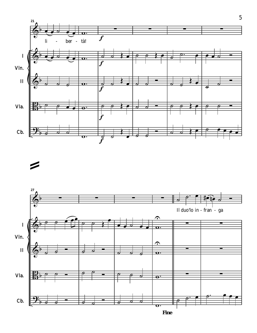 Handel - Lascia Ch'io Pianga from Act II of Rinaldo - Score and Orchestral Parts Full Orchestra scores gallery preview page 5