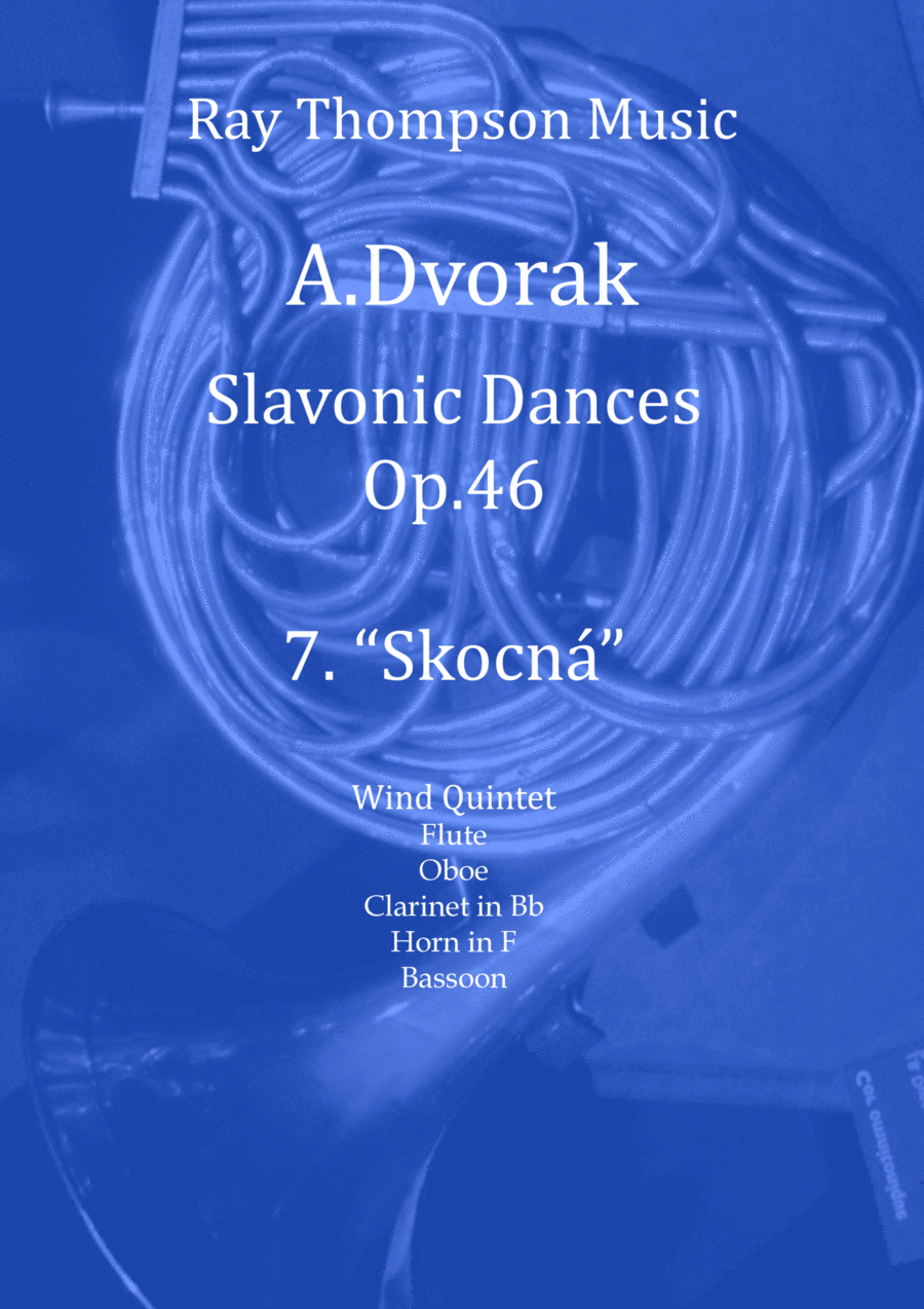 Dvorak: Slavonic Dances Op.46 No.7 in C minor (Skocná) - wind quintet Woodwind Quintet scores gallery preview page 1