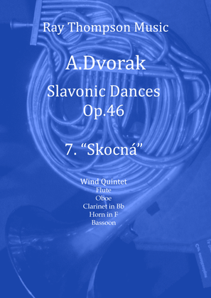Book cover for Dvorak: Slavonic Dances Op.46 No.7 in C minor (Skocná) - wind quintet