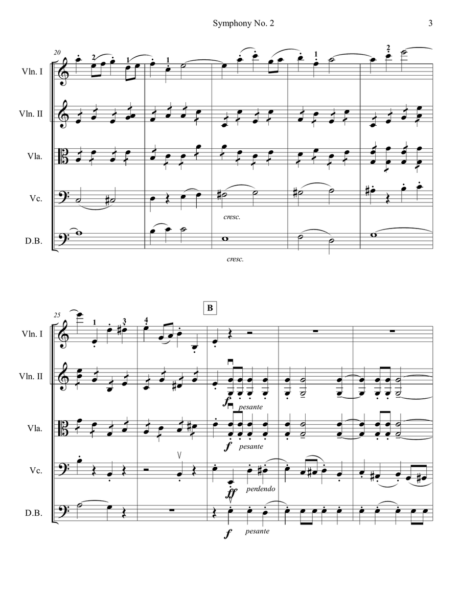 Sergei Rachmaninoff: Symphony No. 2, Second Movement Arranged for String Orchestra String Orchestra scores gallery preview page 5