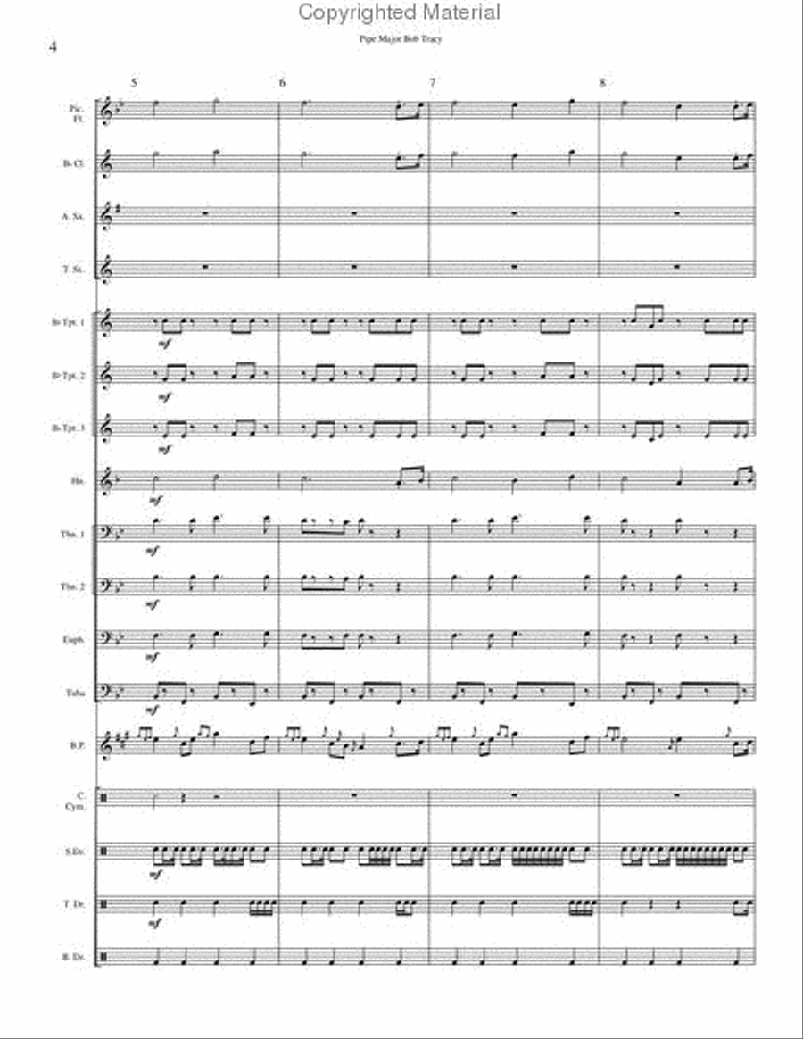 Pipe Major Bob Tracy Pipe Major Bob Tracy Concert Band scores gallery preview page 4
