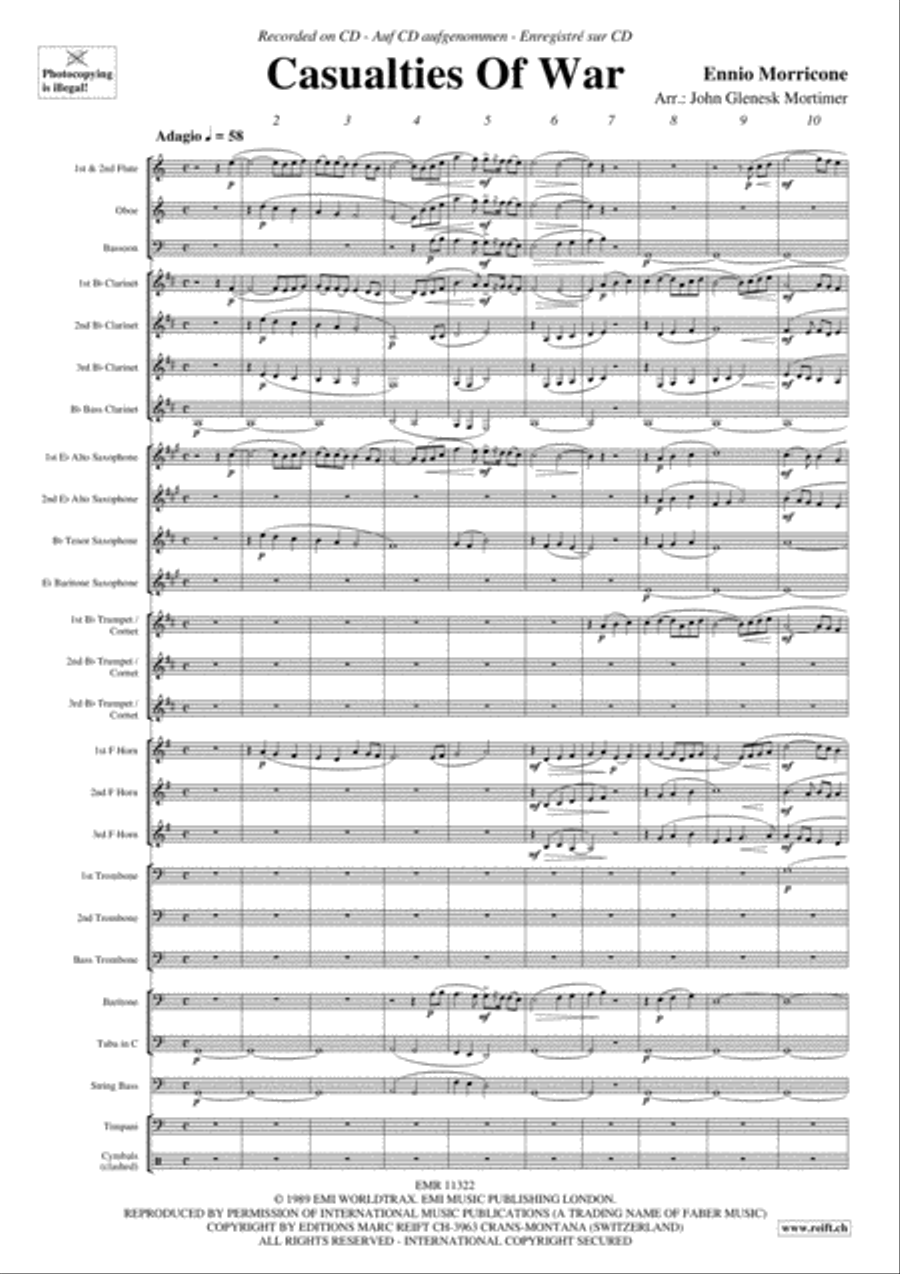 Casualties Of War Concert Band scores gallery preview page 4