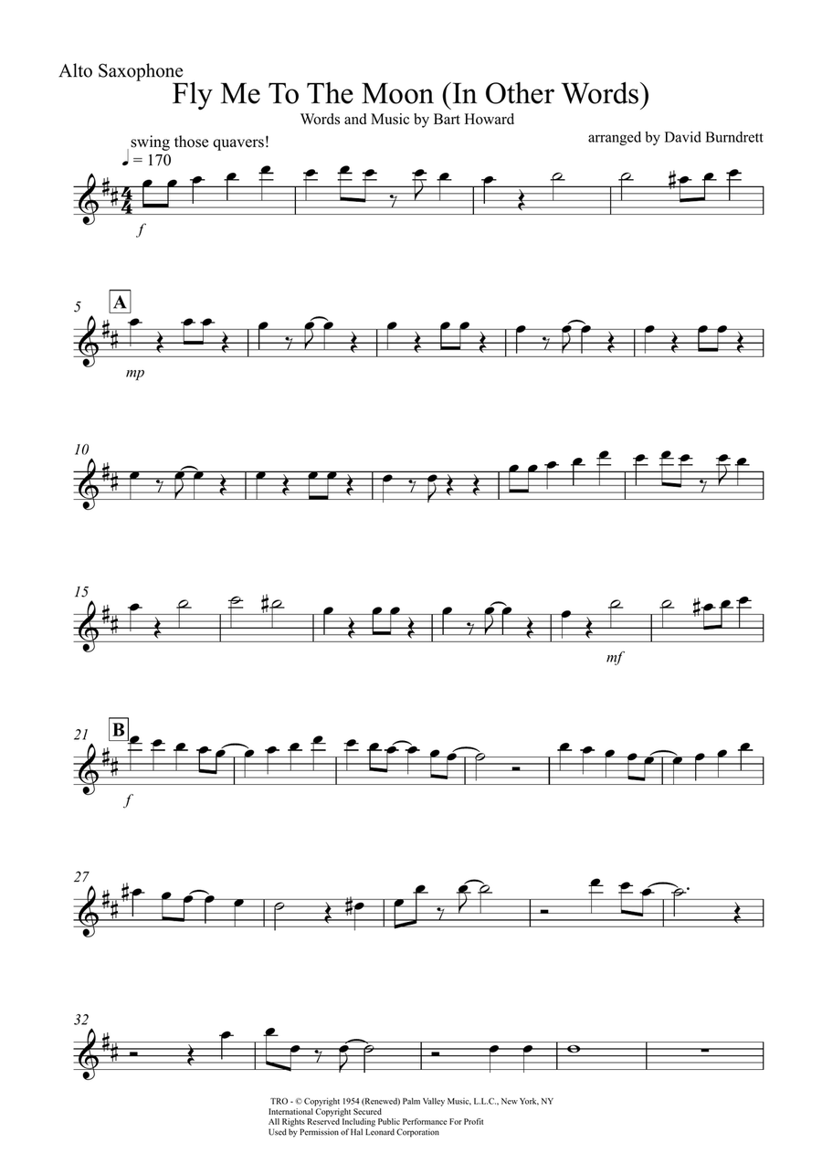 Fly Me To The Moon (In Other Words) Woodwind Quartet scores gallery preview page 4