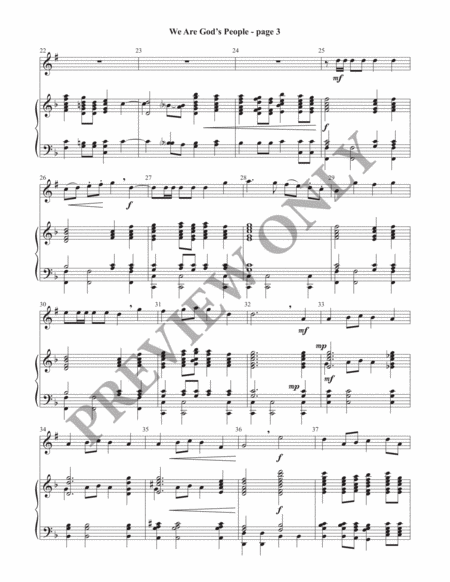 We Are God's People Handbell Part (Print) image number null