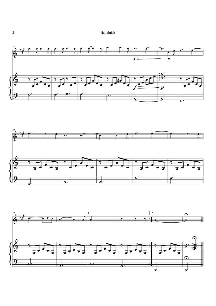 Hallelujah Chamber Music scores gallery preview page 2