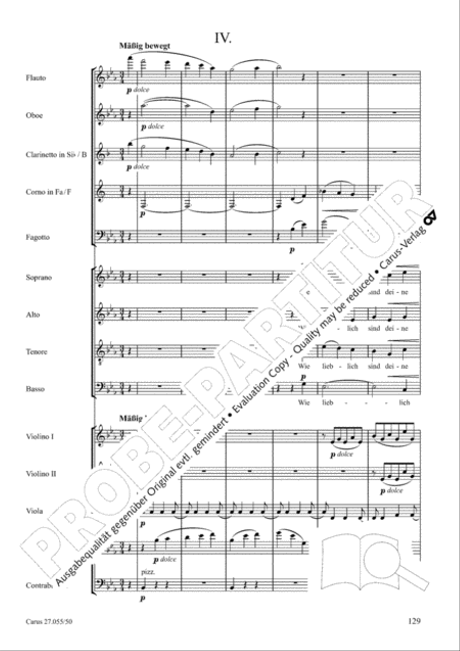 Ein Deutsches Requiem (German Requiem) 4-Part scores gallery preview page 136