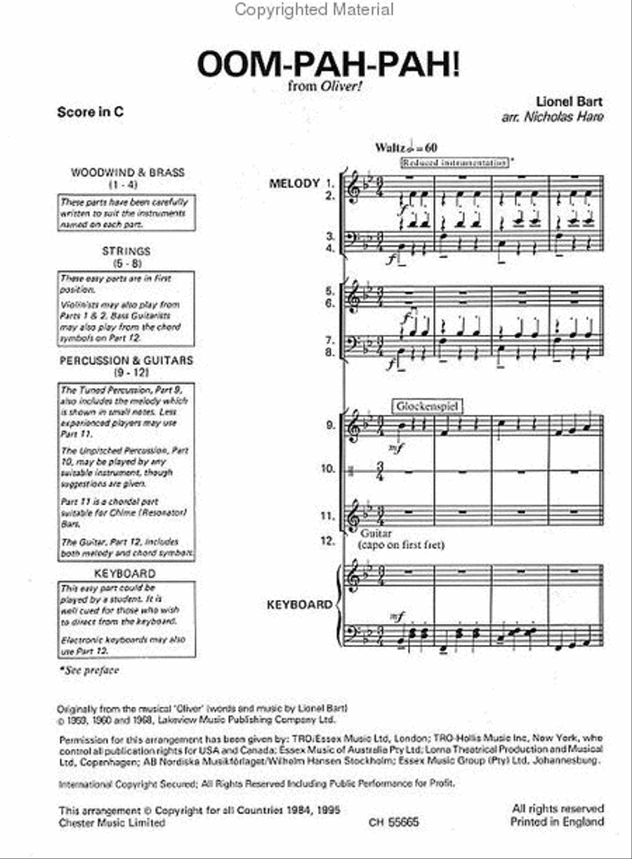 Kaleidoscope: Oom-Pah-Pah (Oliver) School and Community scores gallery preview page 2