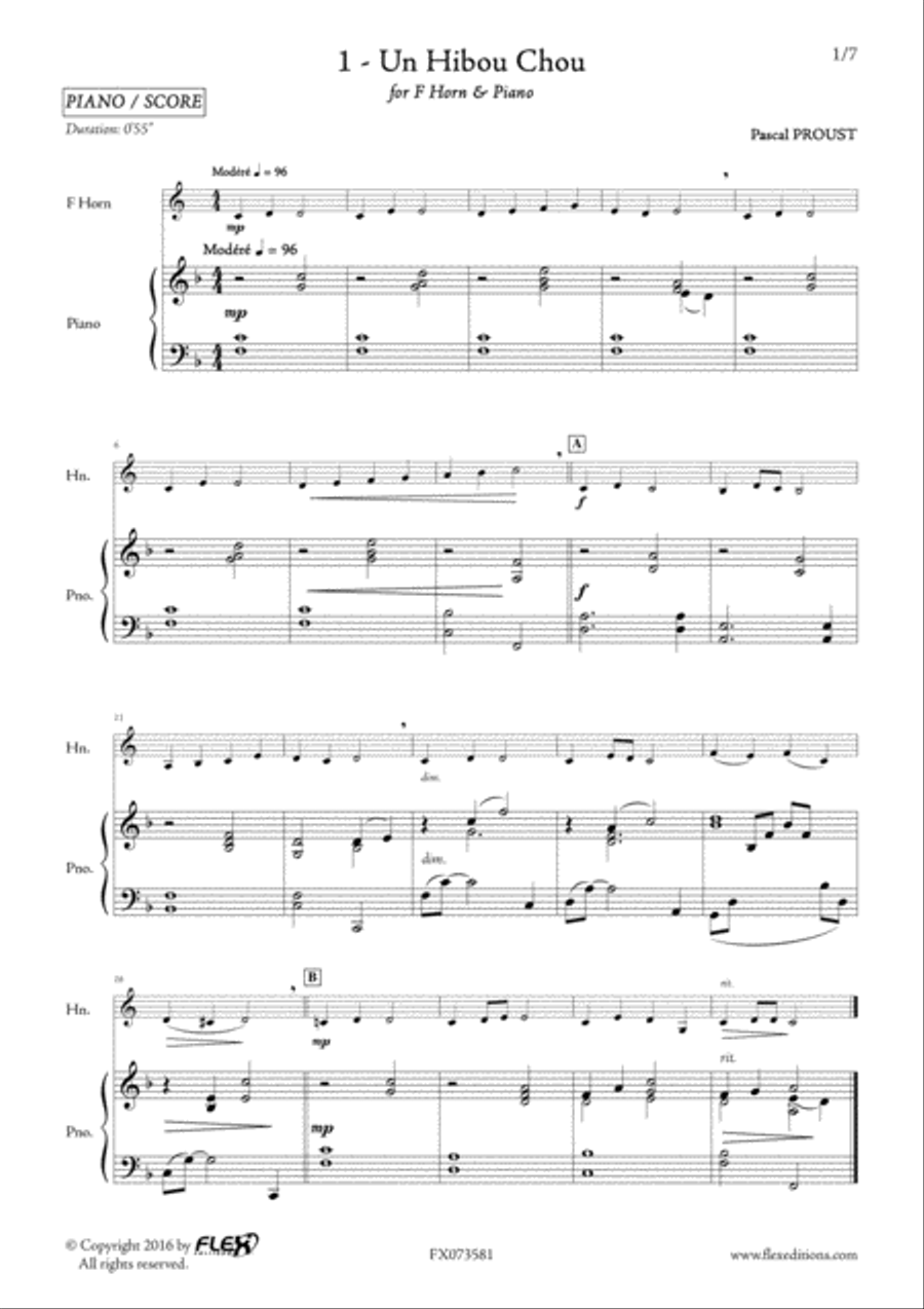 The F Horn du cote de chez Proust - Beginners - Volume 1 Piano Accompaniment scores gallery preview page 3