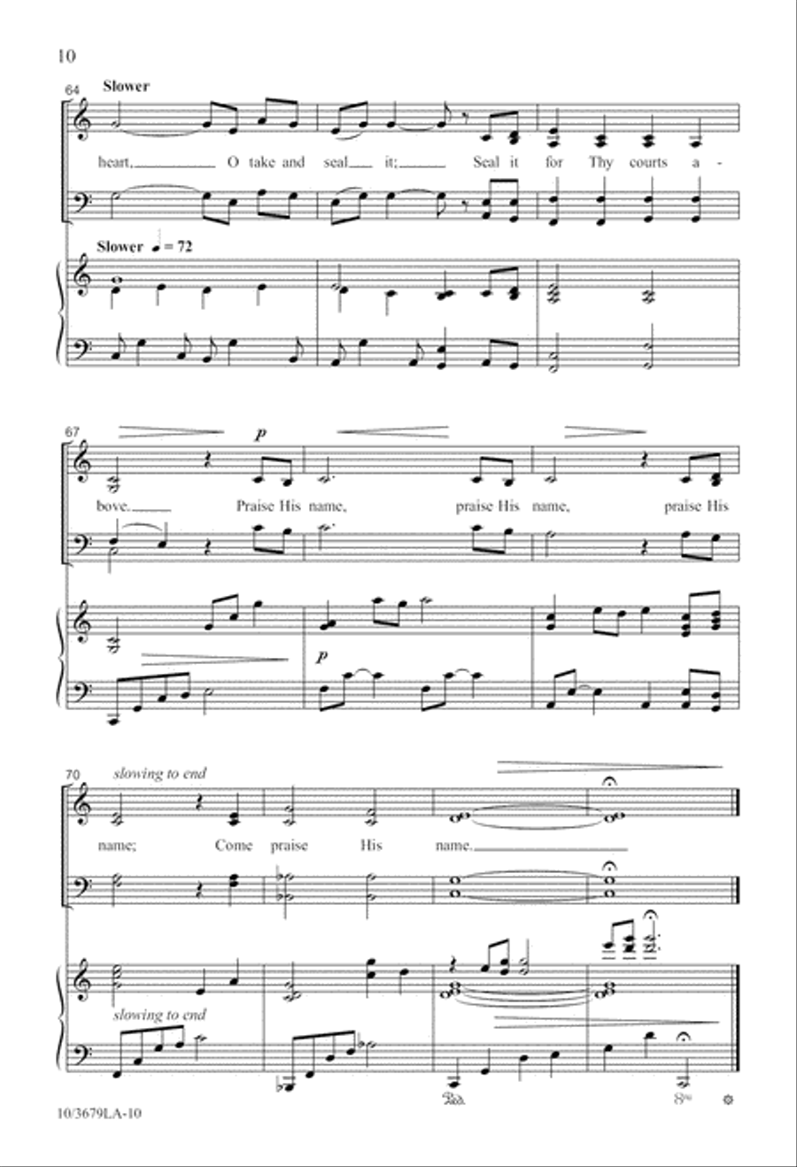 Come, Praise His Name 4-Part scores gallery preview page 11