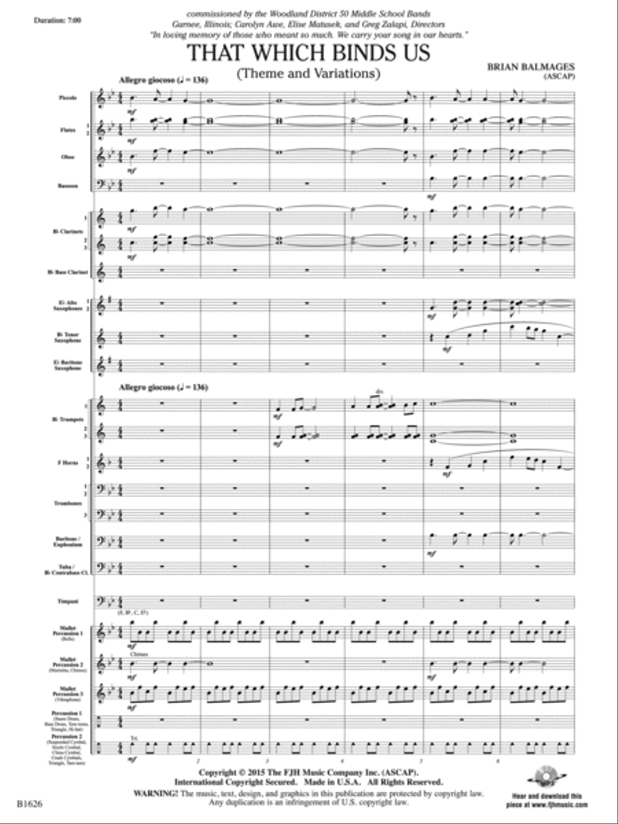 That Which Binds Us: Score Concert Band scores gallery preview page 4