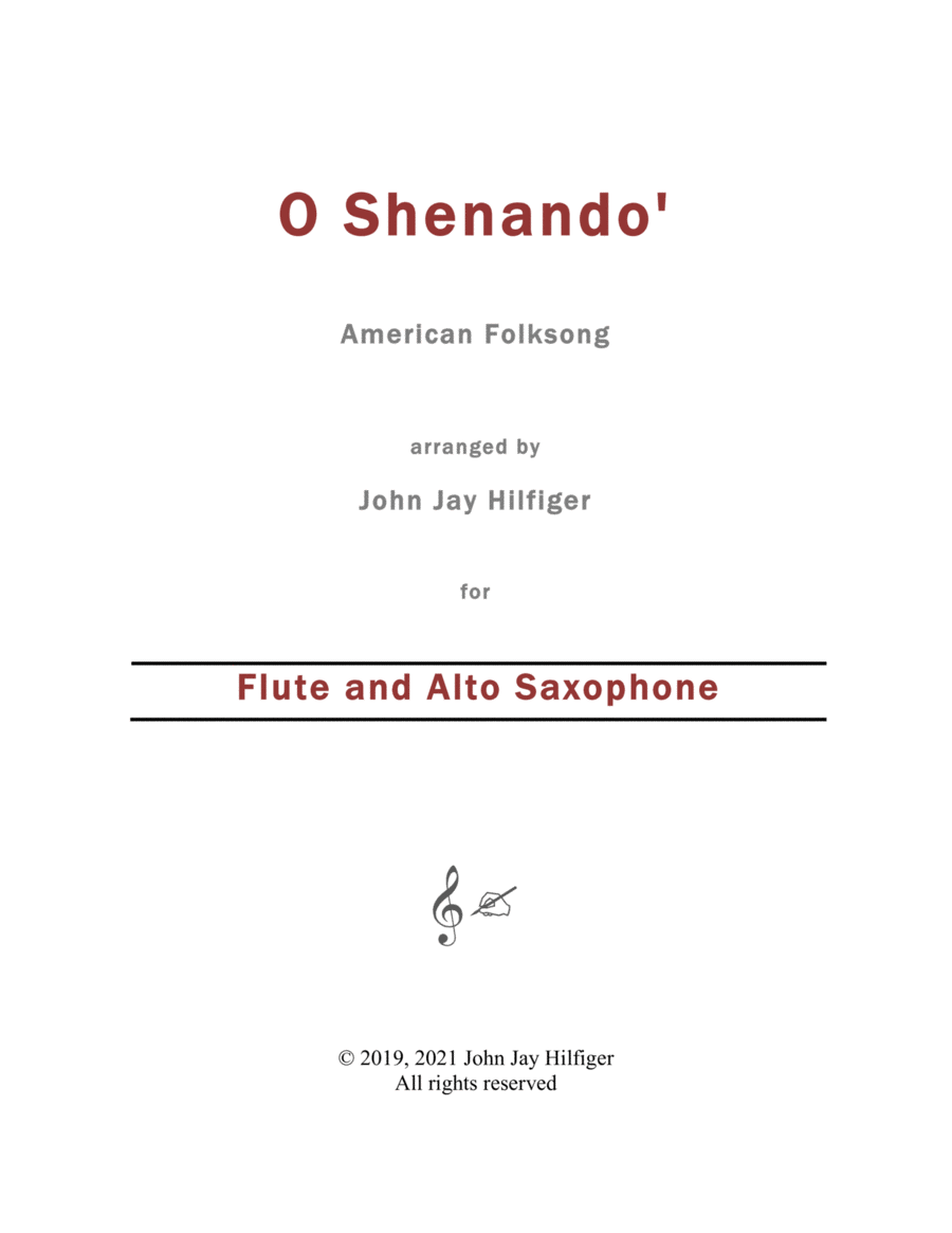 Shenandoah for Flute and Alto Saxophone image number null