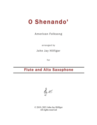 Book cover for Shenandoah for Flute and Alto Saxophone