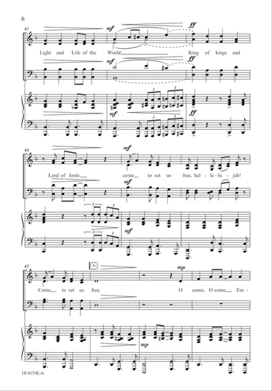 O Come to Set Us Free 4-Part scores gallery preview page 7