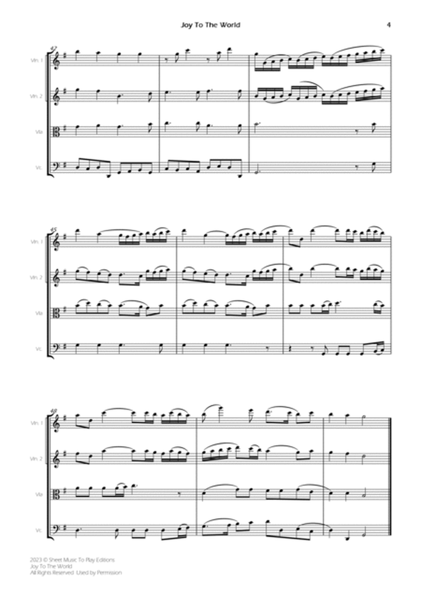 Joy To The World - String Quartet (Full Score and Parts) image number null