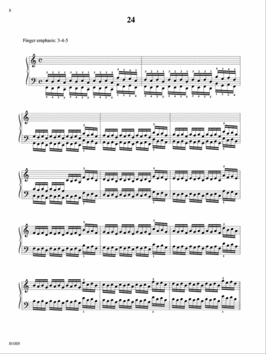Hanon -- The Virtuoso Pianist, Part II - Scales and Arpeggios Piano Method scores gallery preview page 3