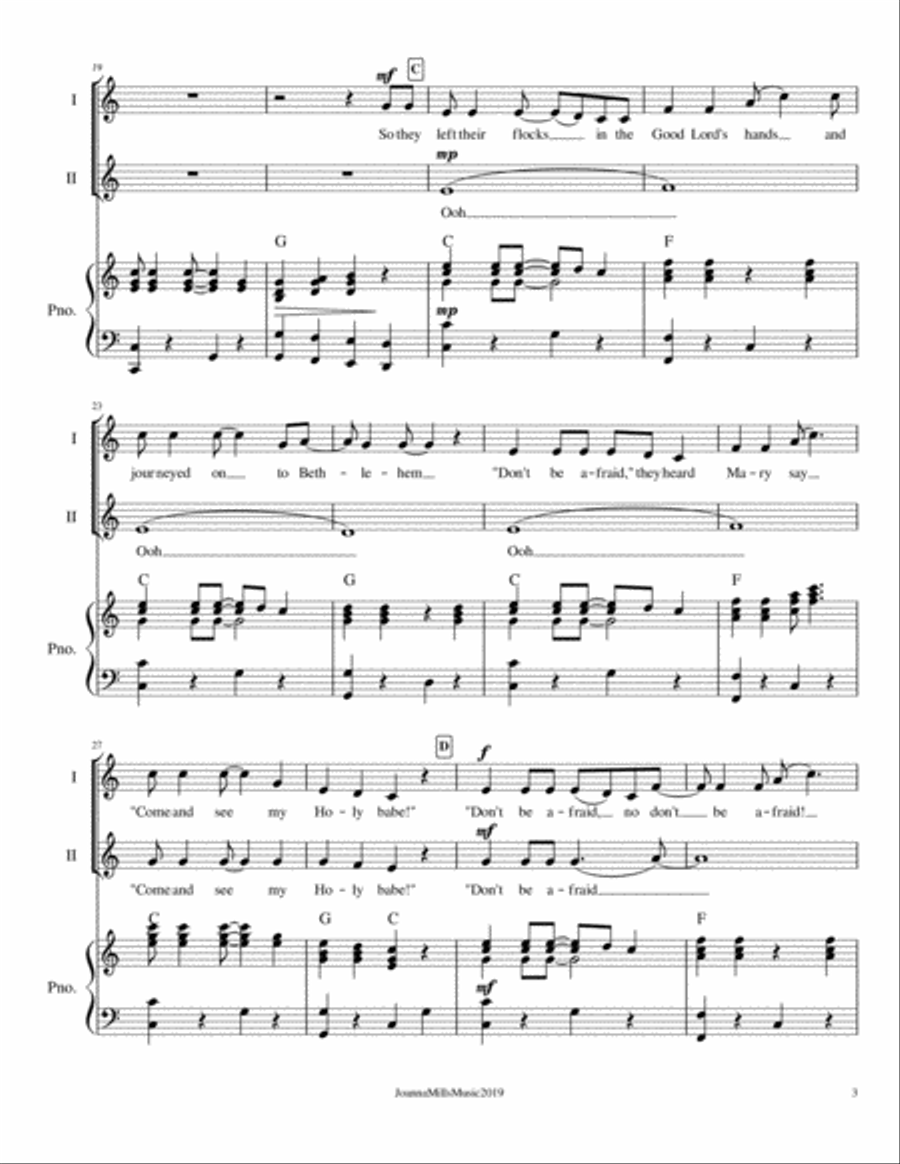 Don't Be Afraid! (2-Part Choir) 2-Part scores gallery preview page 4